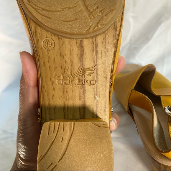 Dansko 3625461500 Womens Yellow Mango Leather Madalyn Slingback Sandals Size 39 - Picture 12 of 12